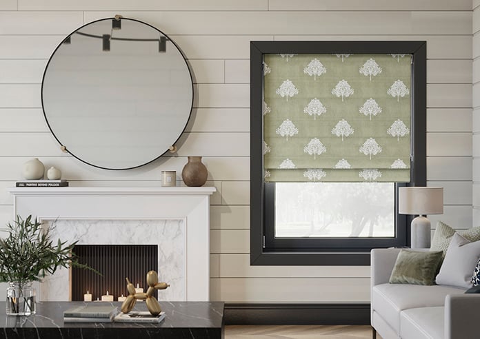 William Morris At Home Marigold Tree Embroidery, Nettle - Twist&Fit Roman Blind - Image 3